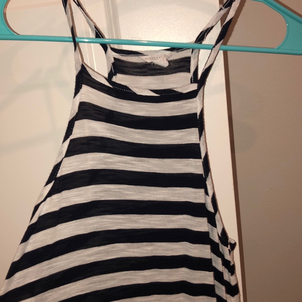 Navy and white stripped tank.